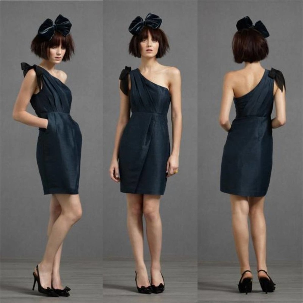 Va et Vien BHLDN Cornerways One-Shoulder Dress Teal Size 6